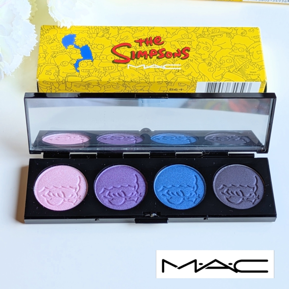 New MAC x The Simpsons Marge’s Extra Ingredients Quad eyeshadow palette NIB
